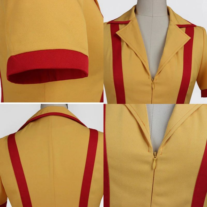 Caroline Channing Cosplay Costumes, Waiters Uniform Dress Outfits for ...