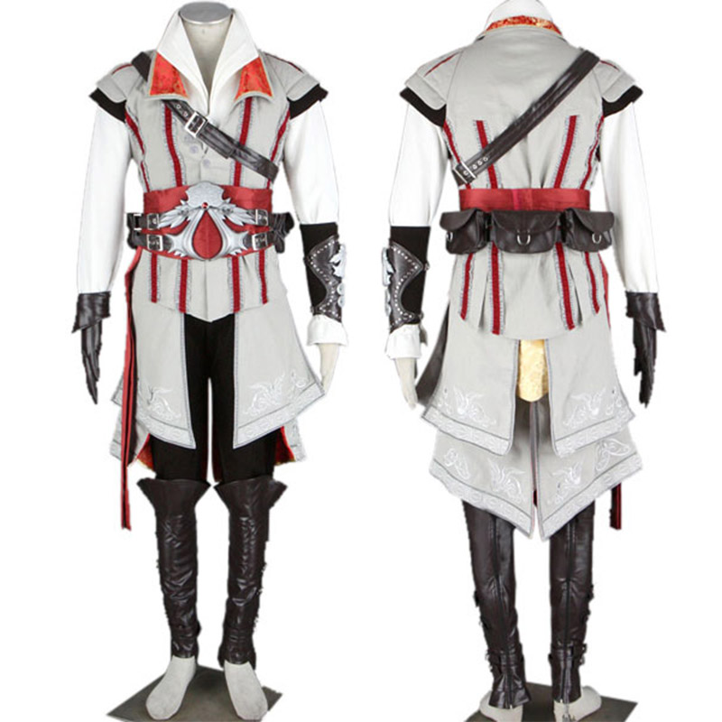 Ezio Auditore da Firenze Cosplay Costumes, Assassin Robes with Black ...