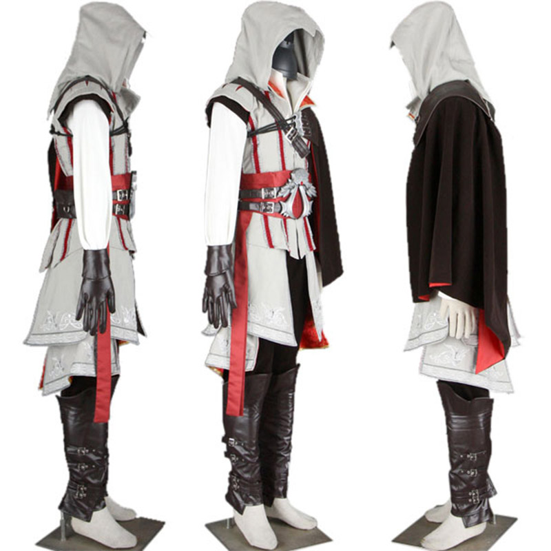 Ezio Auditore da Firenze Cosplay Costumes, Assassin Robes with Black ...