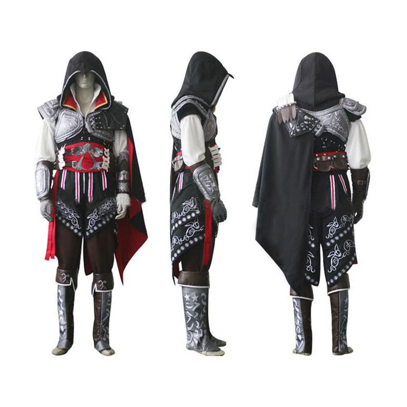 Ezio Auditore da Firenze Cosplay Costumes, Assassin Robes with Black ...