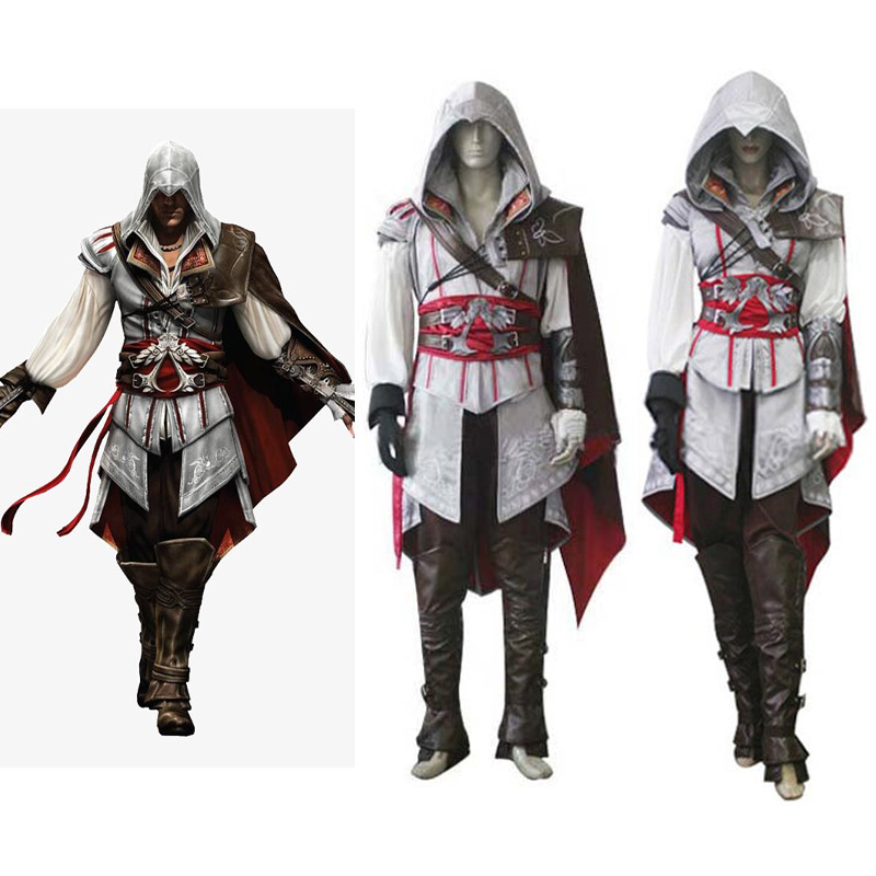 Ezio Auditore da Firenze Cosplay Costumes, Assassin Robes with Brown ...