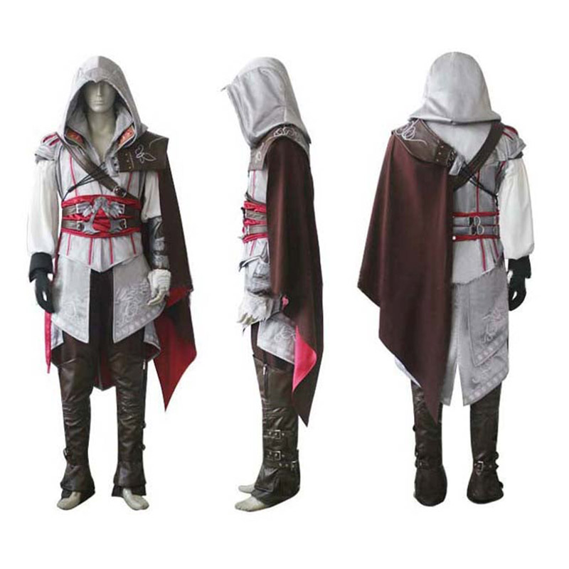 Ezio Auditore da Firenze Cosplay Costumes, Assassin Robes with Brown ...