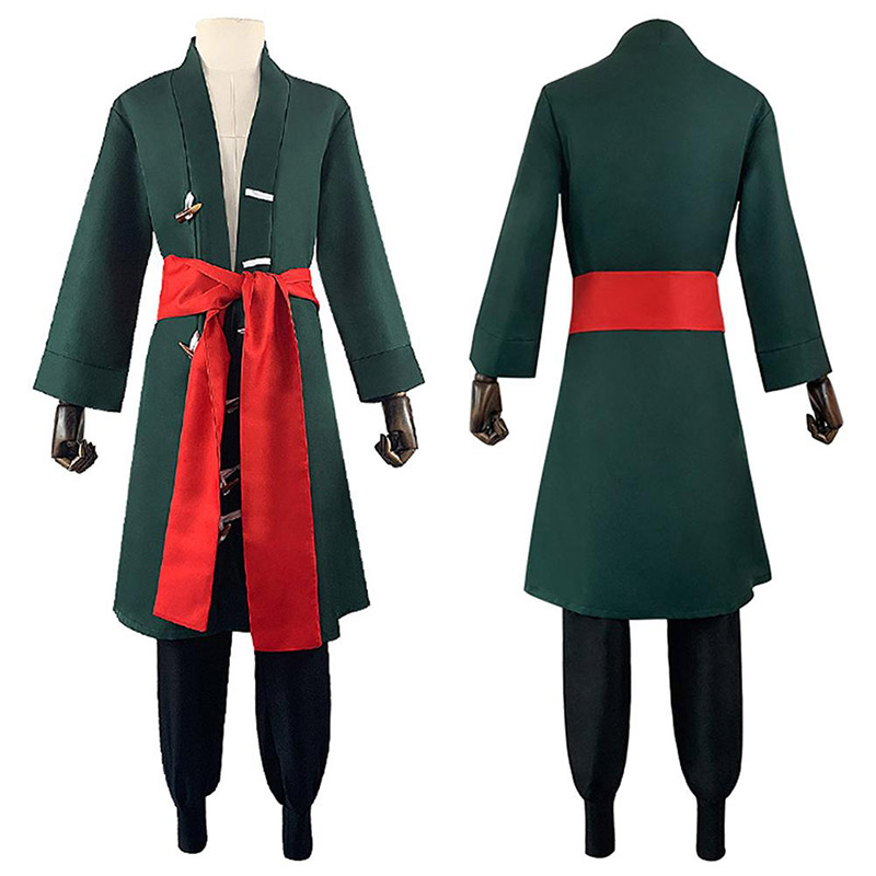 Roronoa Zoro Cosplay Costumes, Dark-Green Coat Outfits for Men's and ...