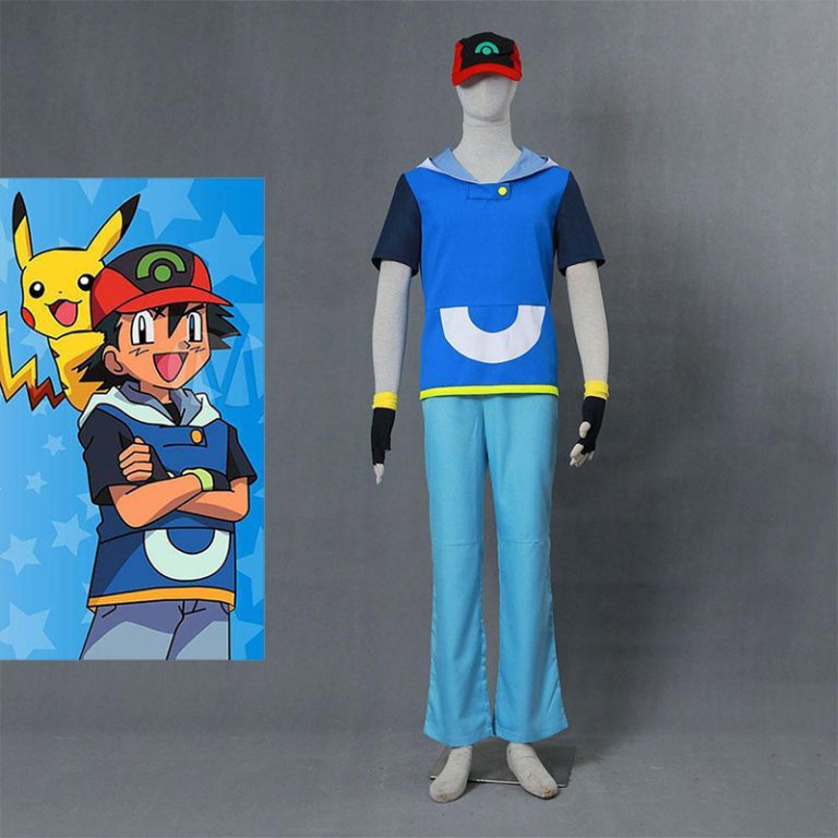 Ash Ketchum Cosplay Costumes, Master Pokémon Journey Outfits for Men's ...