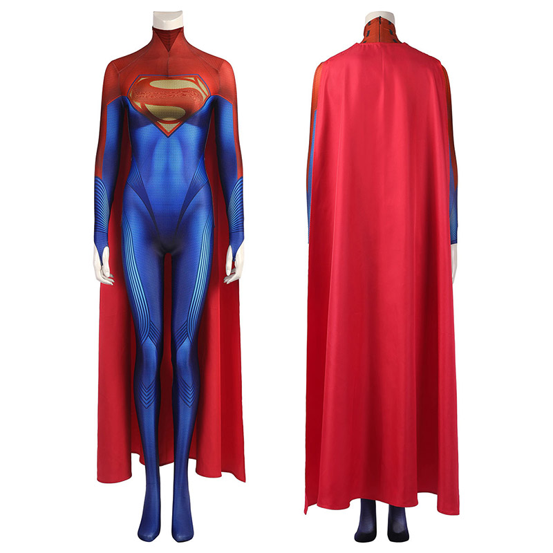 Supergirl Suit Kara Danvers Kara Zor El Ball Pattern Bodysuit With Cape Cosplay Costumes Dc 2193