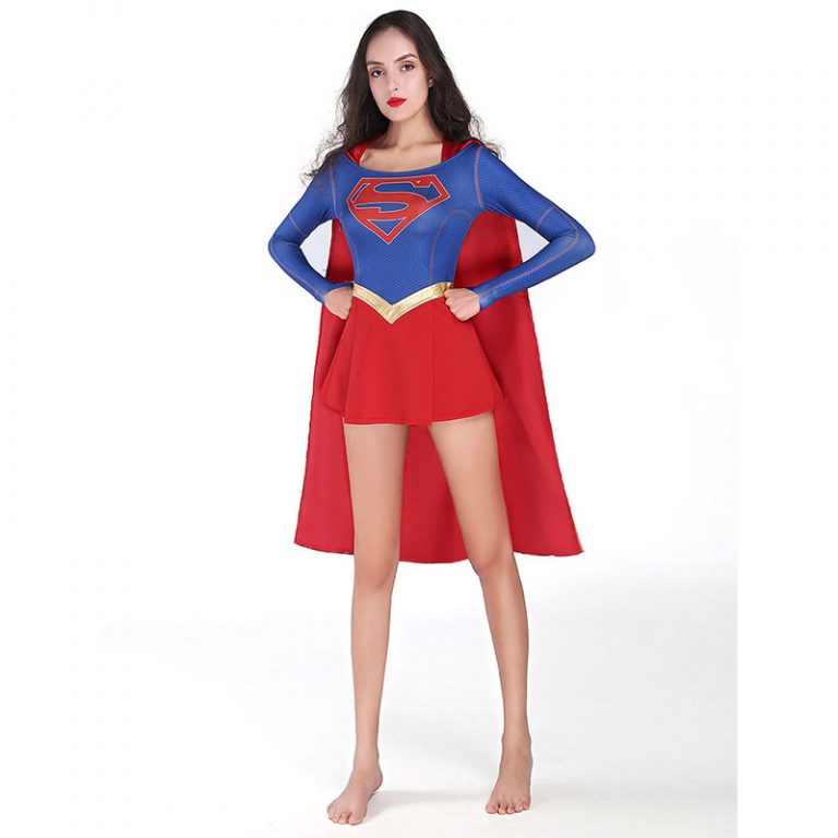 Supergirl Suit Kara Danvers Kara Zor El Ball Pattern Bodysuit With