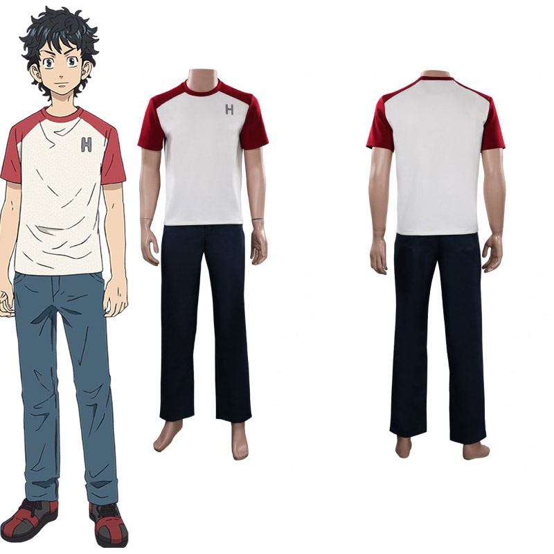 Takemichi Hanagaki Cosplay Costumes, Casual T-shirt and Long Pants ...