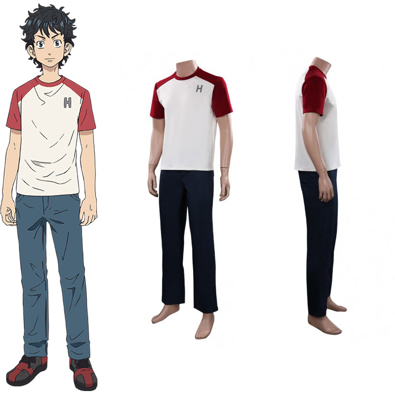 Takemichi Hanagaki Cosplay Costumes, Casual T-shirt and Long Pants ...