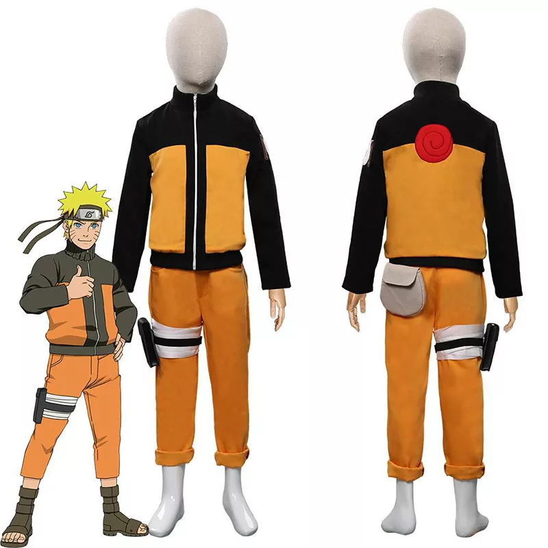 Naruto Uzumaki Cosplay Costumes, Orange Black Jacket Uniform Outfits ...