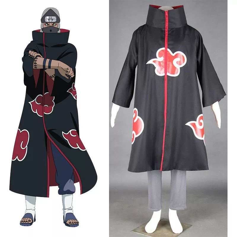 Kakuzu Cosplay Costumes, Akatsuki Cloak Jacket Uniform Outfits for Men ...