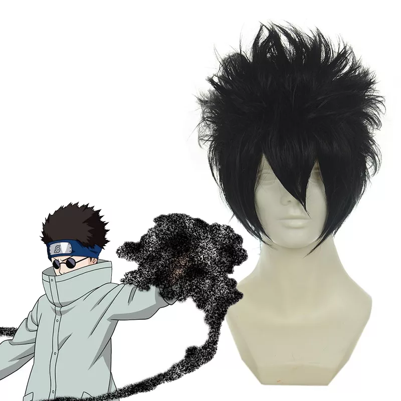 Shino Aburame Black Wig for Men's and Women's Children's Cosplay ...