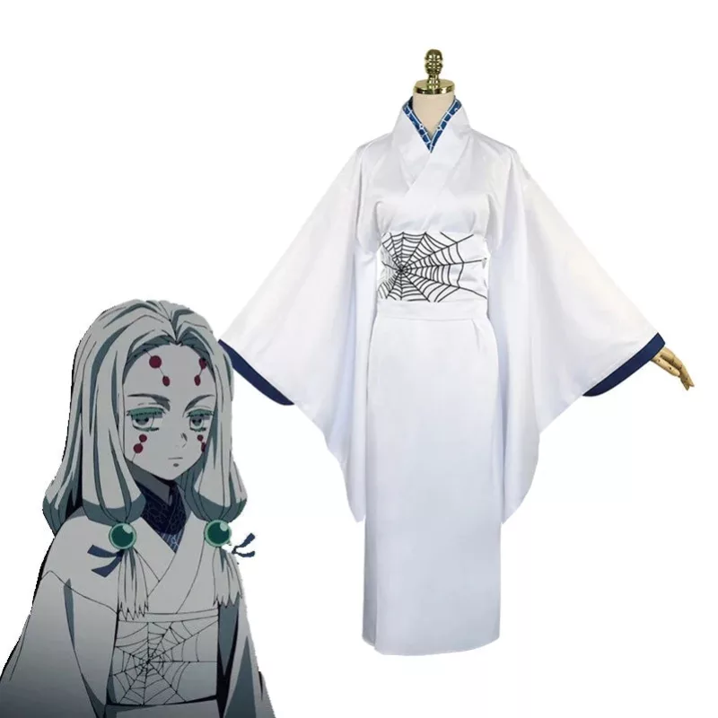 Rui Spider Sister Cosplay Costumes, White Kimono Dress Outfits for Men ...