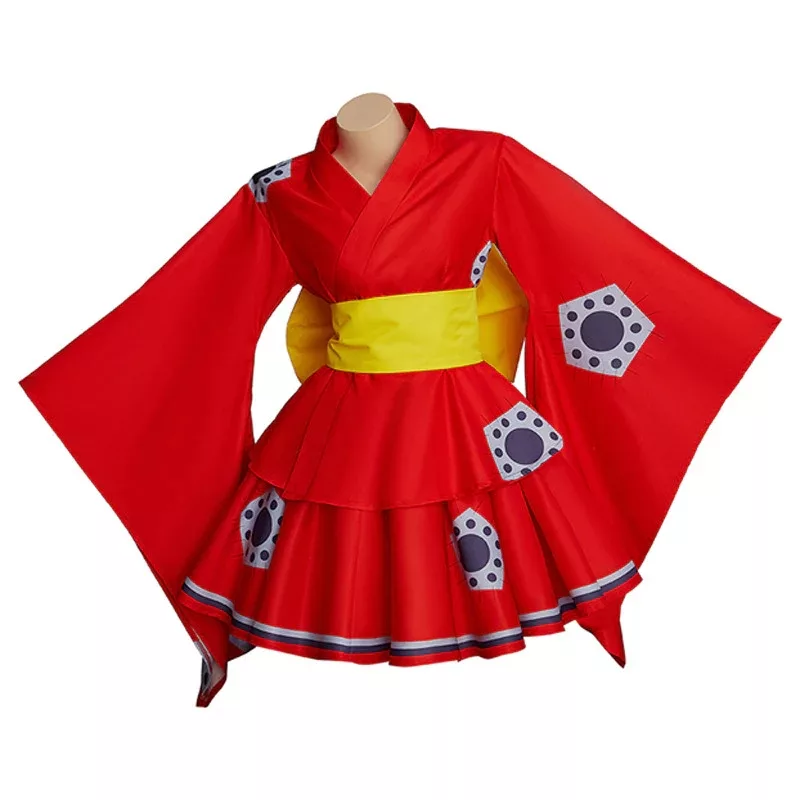 Monkey D. Luffy Cosplay Costumes, Wano Country Kimono Dress Outfits for ...