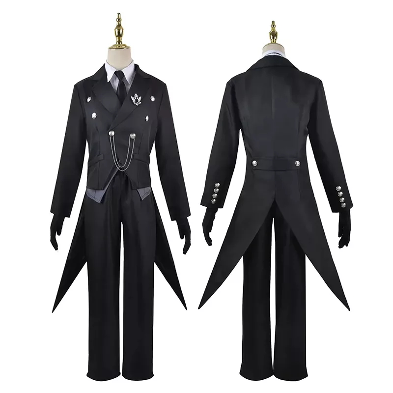 Sebastian Michaelis Cosplay Costumes, Butler's Tuxedo Outfits for Men's ...